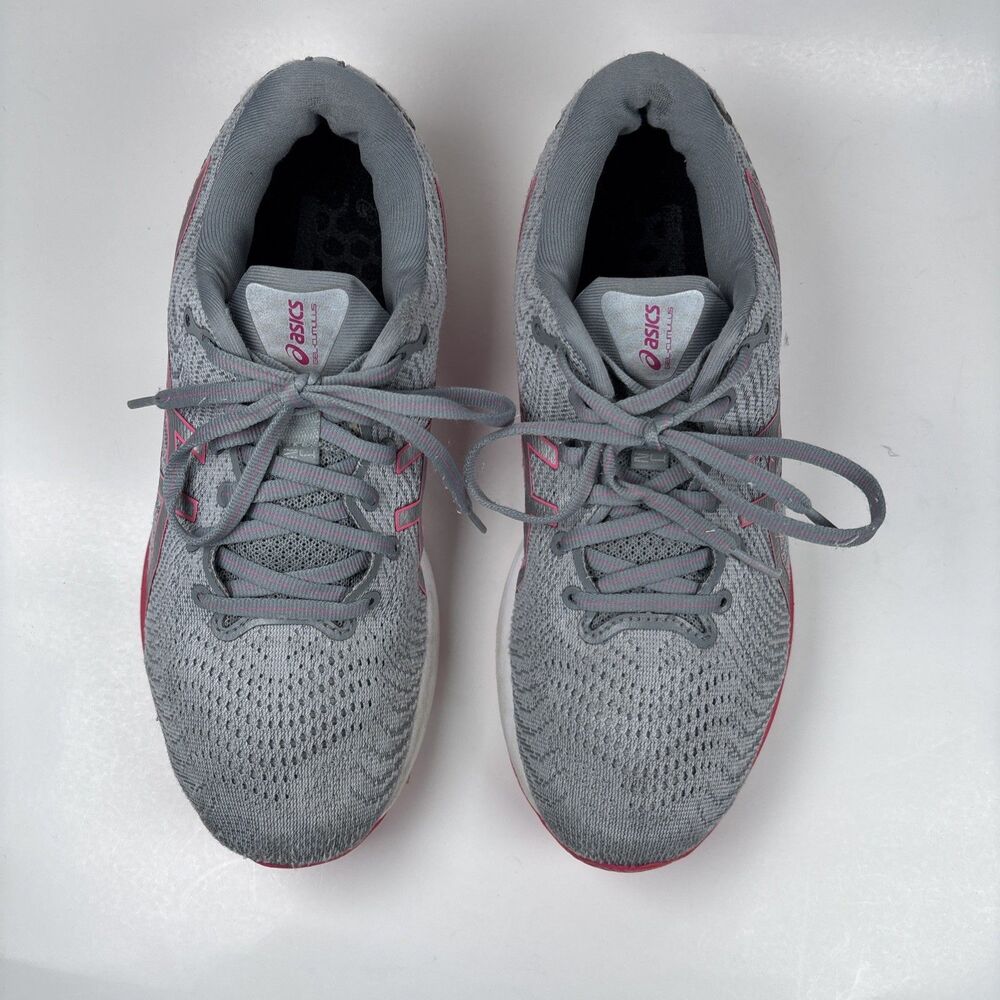 ASICS GEL Women’s Gray Pink Running Shoes Athletic Sneakers Lace Up Trainer 8.5